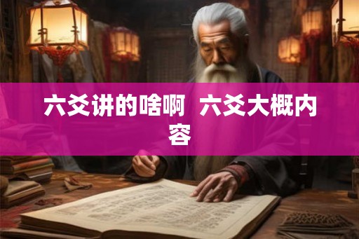 六爻讲的啥啊  六爻大概内容
