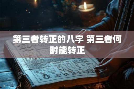 第三者转正的八字 第三者何时能转正 第三者转正的八字 第三者何时能转正