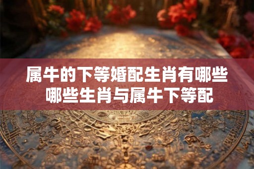 属牛的下等婚配生肖有哪些 哪些生肖与属牛下等配