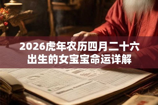 2026虎年农历四月二十六出生的女宝宝命运详解
