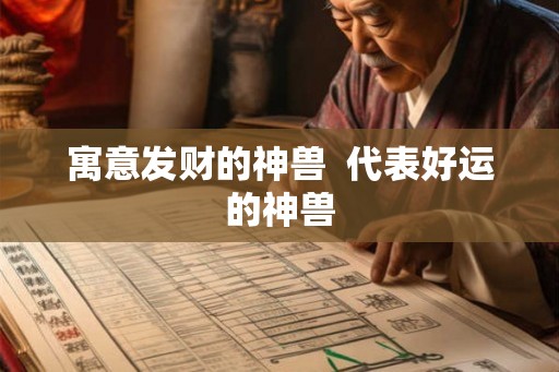 寓意发财的神兽  代表好运的神兽