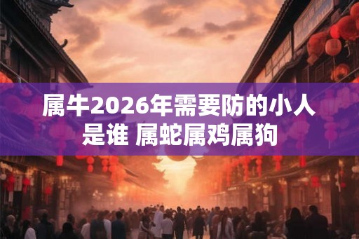 属牛2026年需要防的小人是谁 属蛇属鸡属狗