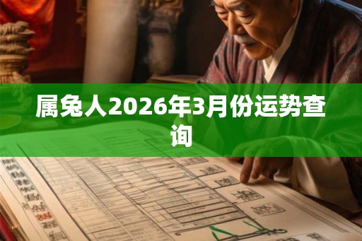 属兔人2026年3月份运势查询