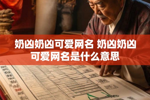 奶凶奶凶可爱网名 奶凶奶凶可爱网名是什么意思