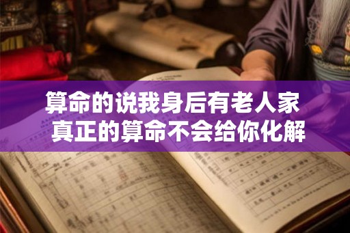 算命的说我身后有老人家 真正的算命不会给你化解的 算命的说我身后有老人家 真正的算命不会给你化解的