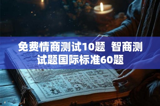 免费情商测试10题  智商测试题国际标准60题
