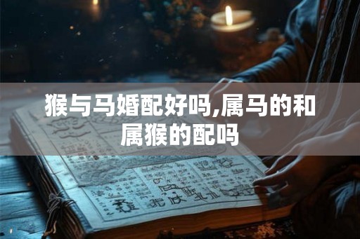 猴与马婚配好吗,属马的和属猴的配吗