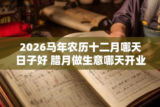 2026马年农历十二月哪天日子好 腊月做生意哪天开业好 2026马年农历十二月哪天日子好 腊月做生意哪天开业好