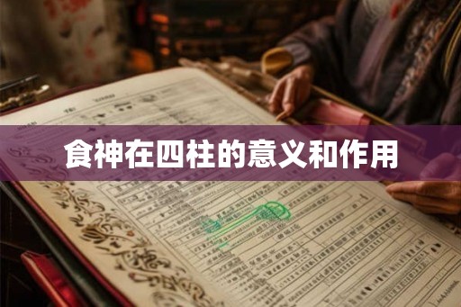 食神在四柱的意义和作用