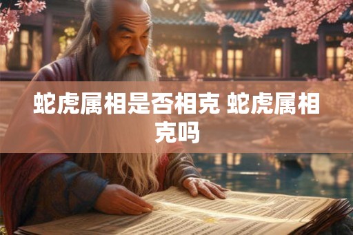 蛇虎属相是否相克 蛇虎属相克吗