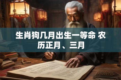 生肖狗几月出生一等命 农历正月、三月