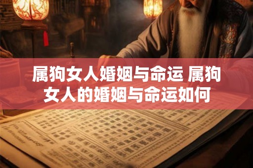 属狗女人婚姻与命运 属狗女人的婚姻与命运如何