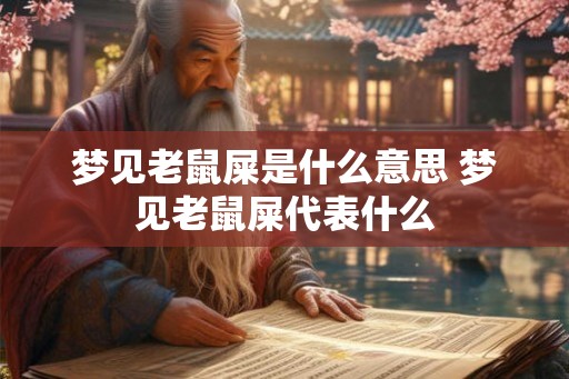 梦见老鼠屎是什么意思 梦见老鼠屎代表什么