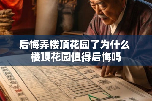 后悔弄楼顶花园了为什么 楼顶花园值得后悔吗