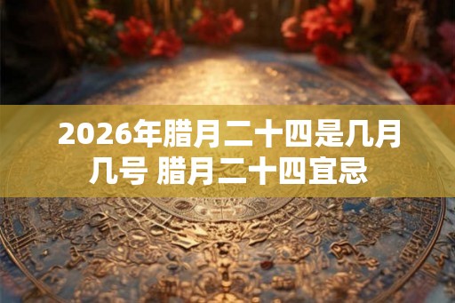 2026年腊月二十四是几月几号 腊月二十四宜忌