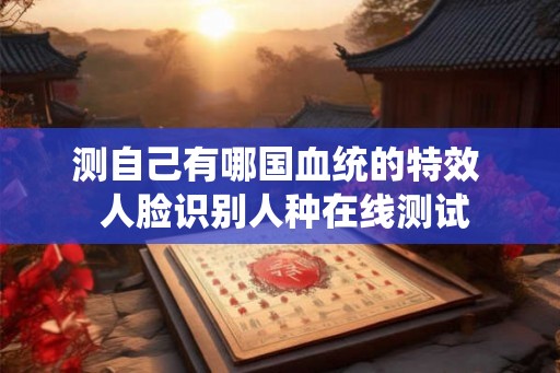 测自己有哪国血统的特效  人脸识别人种在线测试