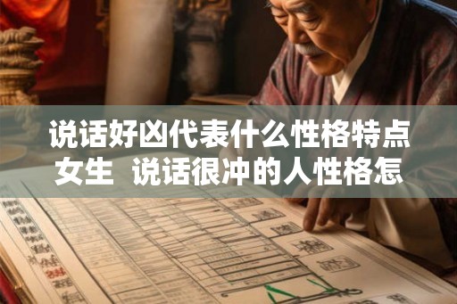说话好凶代表什么性格特点女生  说话很冲的人性格怎样