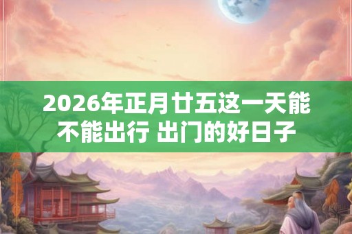 2026年正月廿五这一天能不能出行 出门的好日子 2026年正月廿五这一天能不能出行 出门的好日子