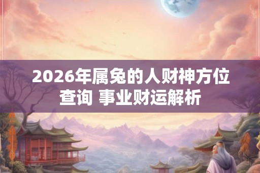 2026年属兔的人财神方位查询 事业财运解析