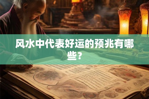风水中代表好运的预兆有哪些？