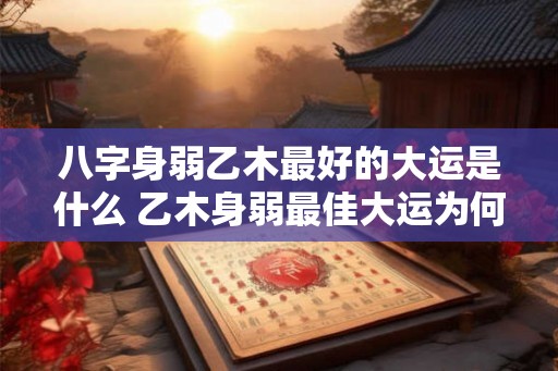 八字身弱乙木最好的大运是什么 乙木身弱最佳大运为何