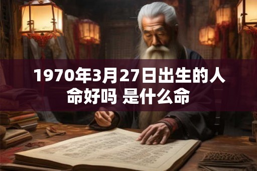 1970年3月27日出生的人命好吗 是什么命 1970年3月27日出生的人命好吗 是什么命
