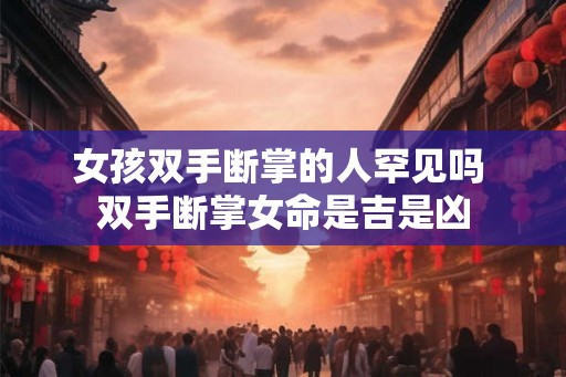 女孩双手断掌的人罕见吗 双手断掌女命是吉是凶