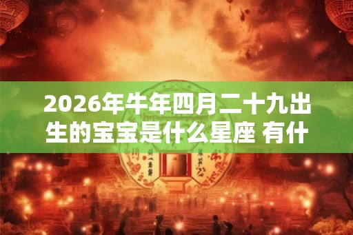 2026年牛年四月二十九出生的宝宝是什么星座 有什么性格特点