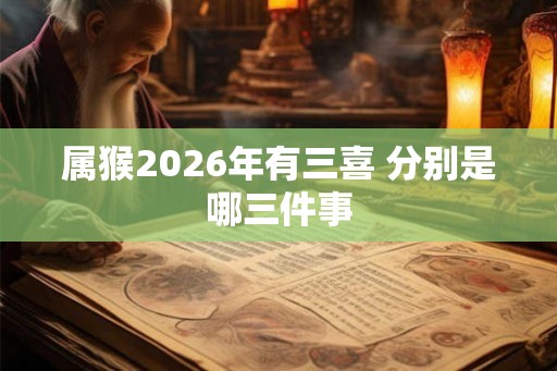 属猴2026年有三喜 分别是哪三件事