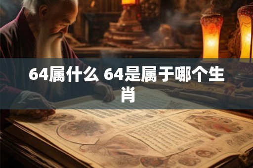 64属什么 64是属于哪个生肖
