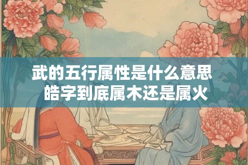 武的五行属性是什么意思  皓字到底属木还是属火