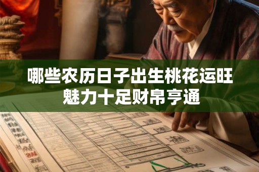 哪些农历日子出生桃花运旺 魅力十足财帛亨通