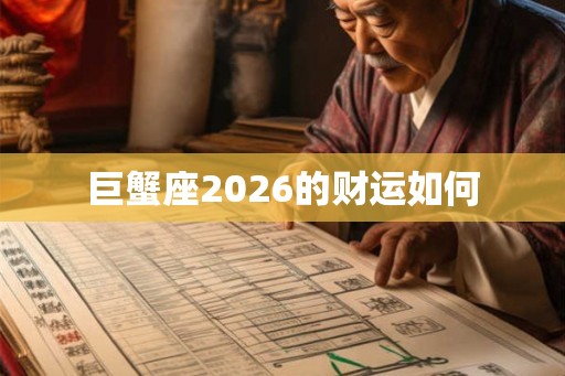 巨蟹座2026的财运如何