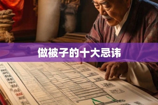 做被子的十大忌讳