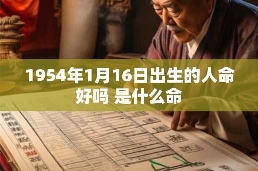 1954年1月16日出生的人命好吗 是什么命