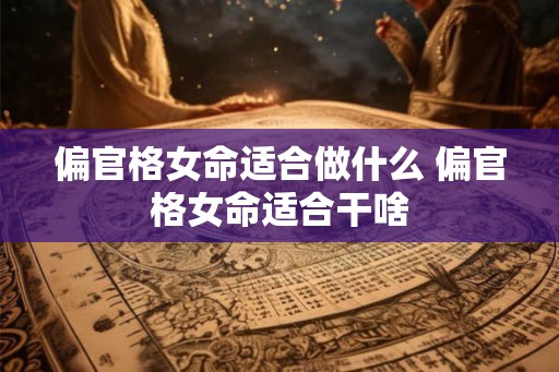 偏官格女命适合做什么 偏官格女命适合干啥