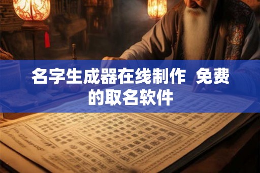 名字生成器在线制作 免费的取名软件 名字生成器在线制作 免费的取名软件