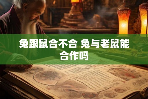 兔跟鼠合不合 兔与老鼠能合作吗