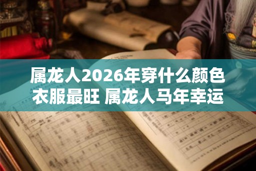 属龙人2026年穿什么颜色衣服最旺 属龙人马年幸运色是什么