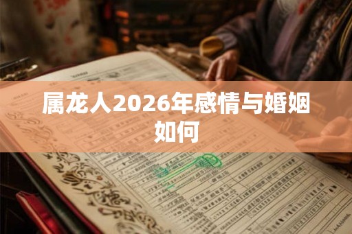 属龙人2026年感情与婚姻如何 属龙人2026年感情与婚姻如何