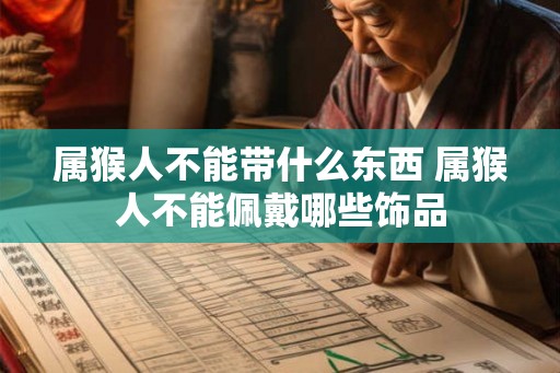 属猴人不能带什么东西 属猴人不能佩戴哪些饰品