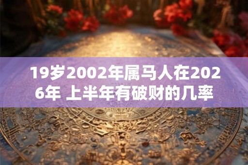 19岁2002年属马人在2026年 上半年有破财的几率