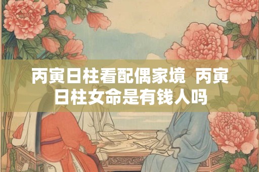 丙寅日柱看配偶家境  丙寅日柱女命是有钱人吗