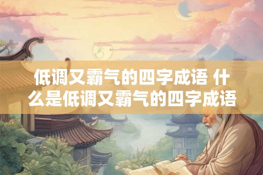 低调又霸气的四字成语 什么是低调又霸气的四字成语