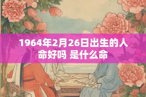 1964年2月26日出生的人命好吗 是什么命 1964年2月26日出生的人命好吗 是什么命