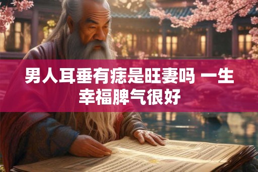 男人耳垂有痣是旺妻吗 一生幸福脾气很好