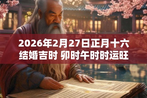 2026年2月27日正月十六结婚吉时 卯时午时时运旺盛 2026年2月27日正月十六结婚吉时 卯时午时时运旺盛