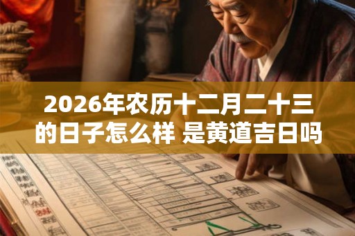 2026年农历十二月二十三的日子怎么样 是黄道吉日吗
