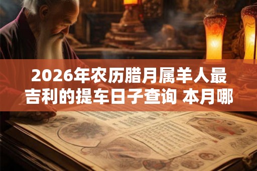 2026年农历腊月属羊人最吉利的提车日子查询 本月哪天宜买车上牌
