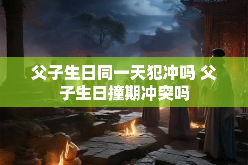 父子生日同一天犯冲吗 父子生日撞期冲突吗